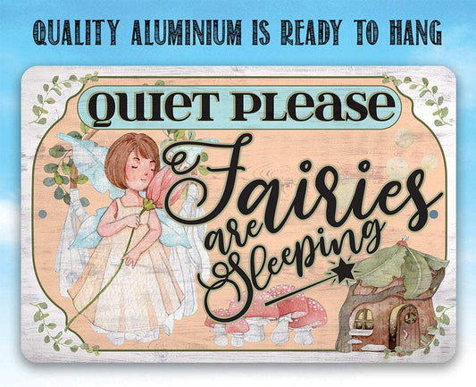 Quiet Please Fairies - Metal Sign | Lone Star Art.