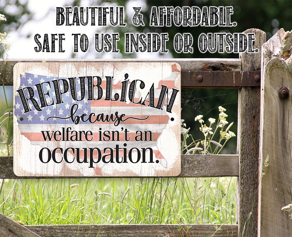Repuplican Sign Republican - Metal Sign | Lone Star Art.