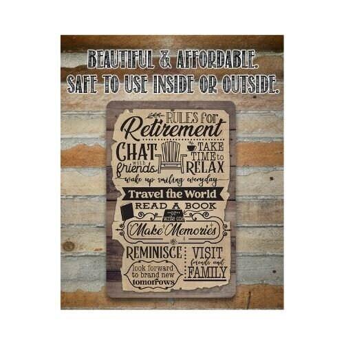 Retirement Rules - Metal Sign | Lone Star Art.