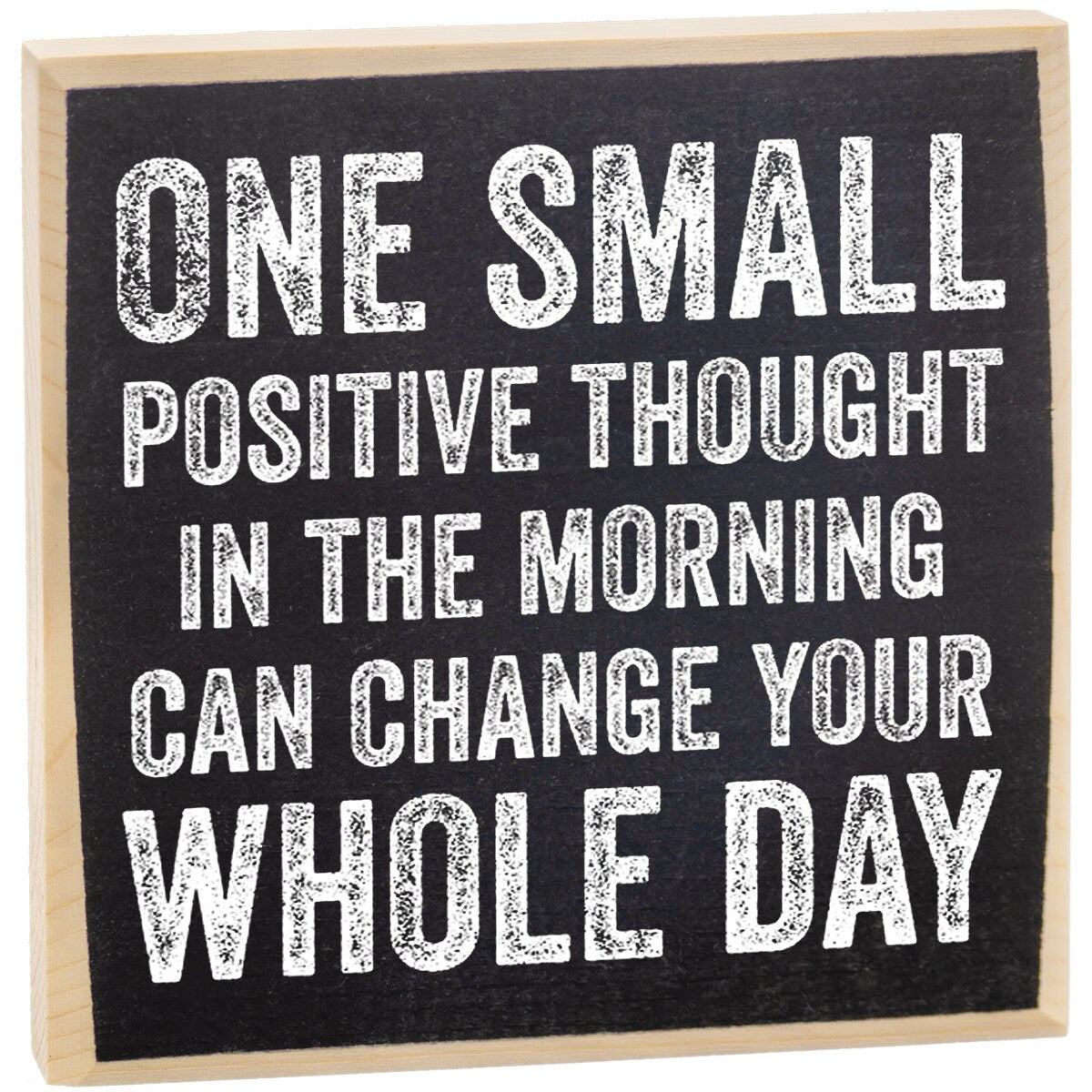 Rustic Wooden Sign - One Small Positive Thought - Makes a Great Gift and Decor Lone Star Art 