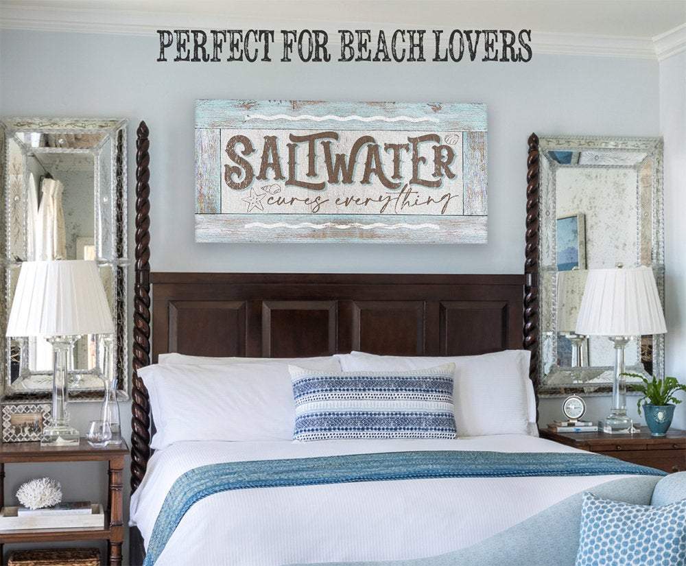 Saltwater Cures Everything - Canvas | Lone Star Art.