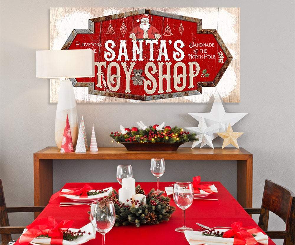 Santa's Toy Shop - Canvas | Lone Star Art.
