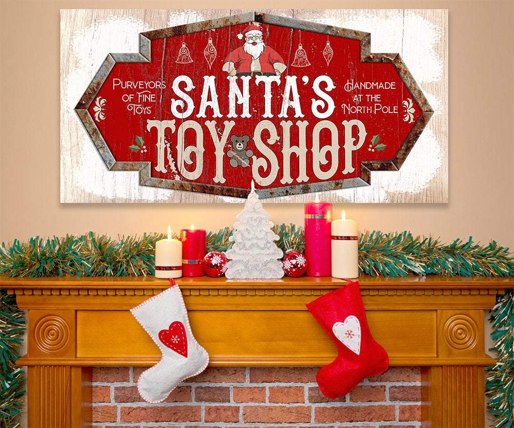 Santa's Toy Shop - Canvas | Lone Star Art.