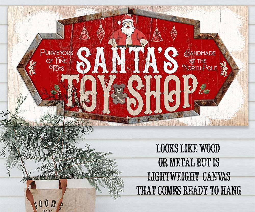 Santa's Toy Shop - Canvas | Lone Star Art.