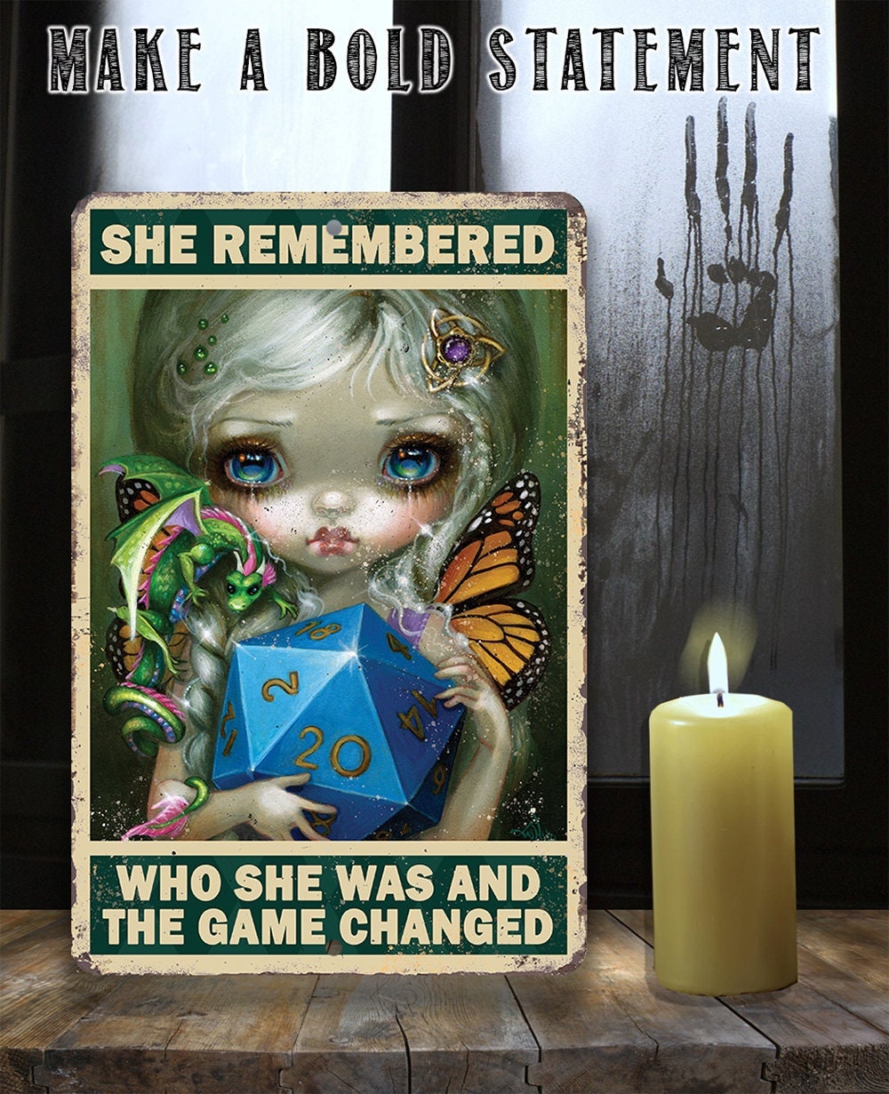 She Remembered Who She Was - Metal Sign Metal Sign Lone Star Art 
