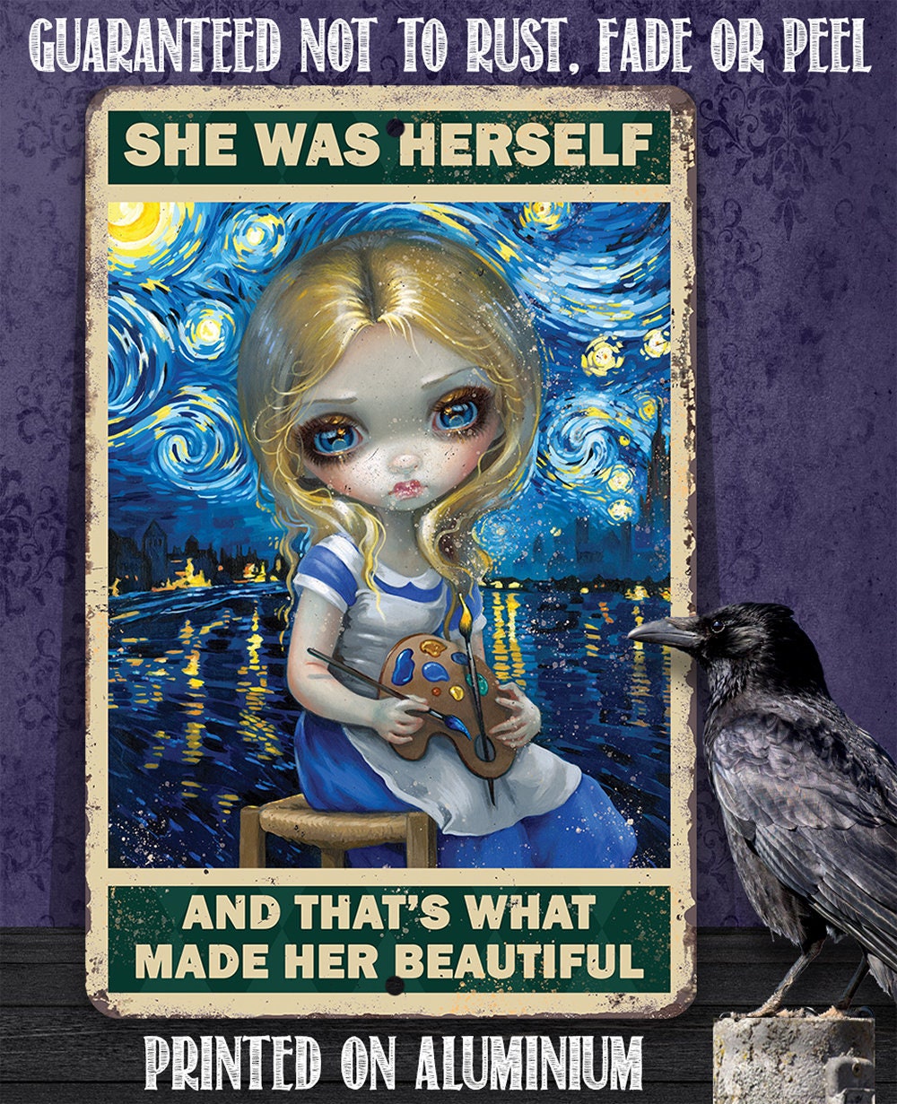 She Was Herself - Metal Sign Lone Star Art 