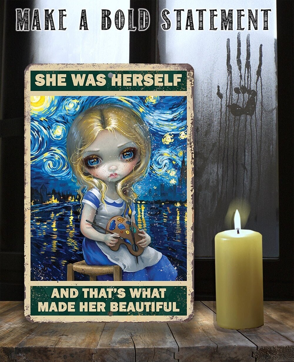 She Was Herself - Metal Sign Lone Star Art 