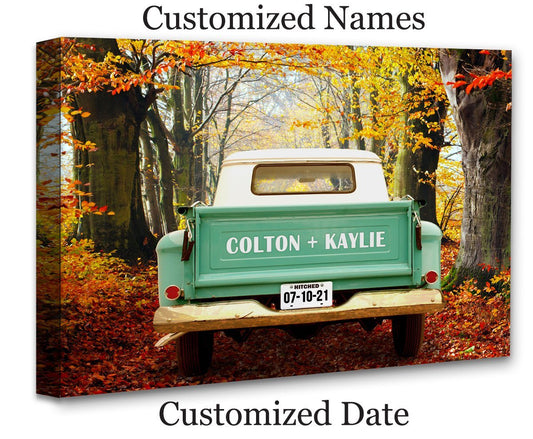 Personalized - "Side By Side" Pickup Truck - Canvas | Lone Star Art.