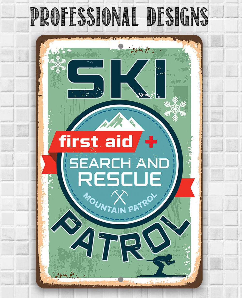 Search And Rescue Sign Ski Patrol First Aid Search and Rescue - Rustic Style Emergency ...