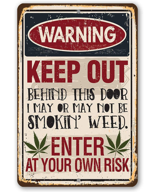 Smokin' Weed - Metal Sign | Lone Star Art.