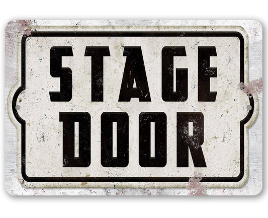Stage Door Direction (Pointing Right) - Metal Sign | Lone Star Art.