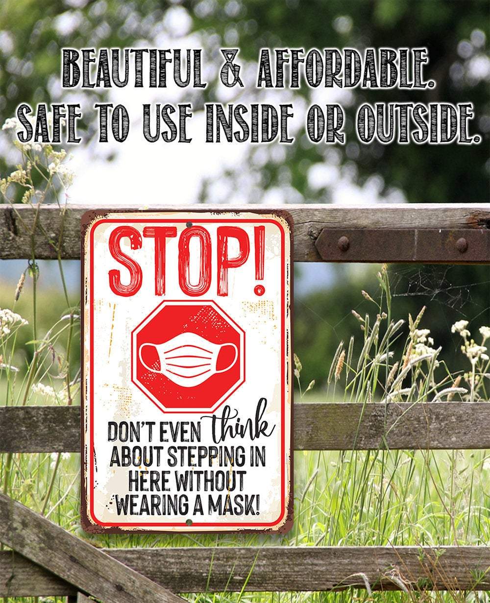 Stop Wear A Mask - Metal Sign | Lone Star Art.