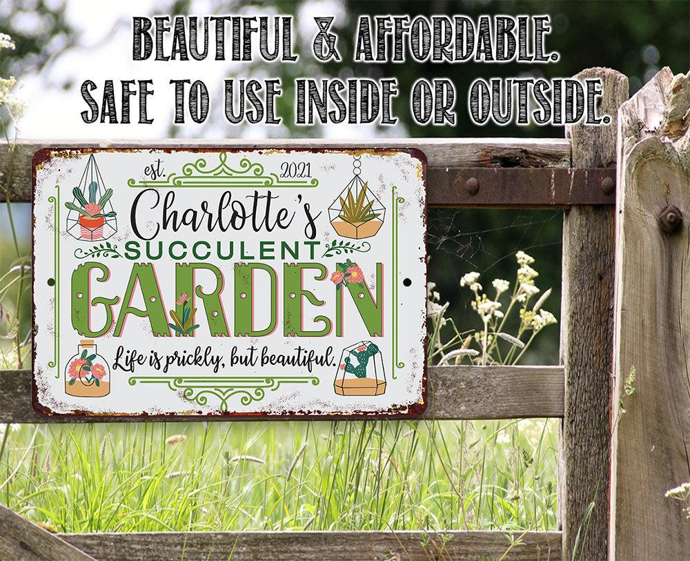 succulent garden sign succulent-garden-metal-sign -8-x-12-or-12-x-18-aluminum-tin-awesome-metal-poster-lone-star-art-246596_1445x.jpg?v=1624412189