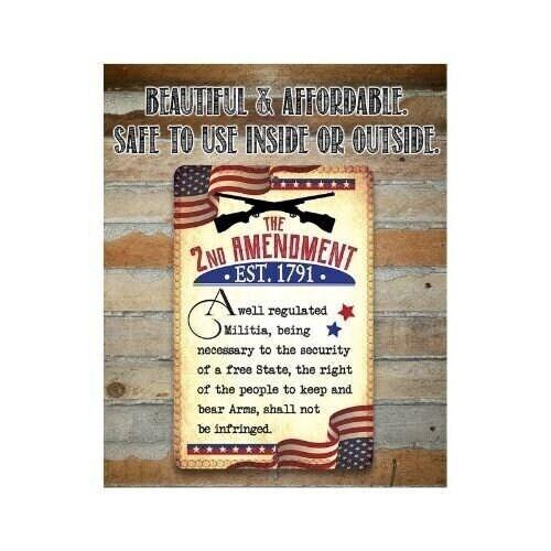 The 2nd Amendment Established 1791 - Metal Sign | Lone Star Art.