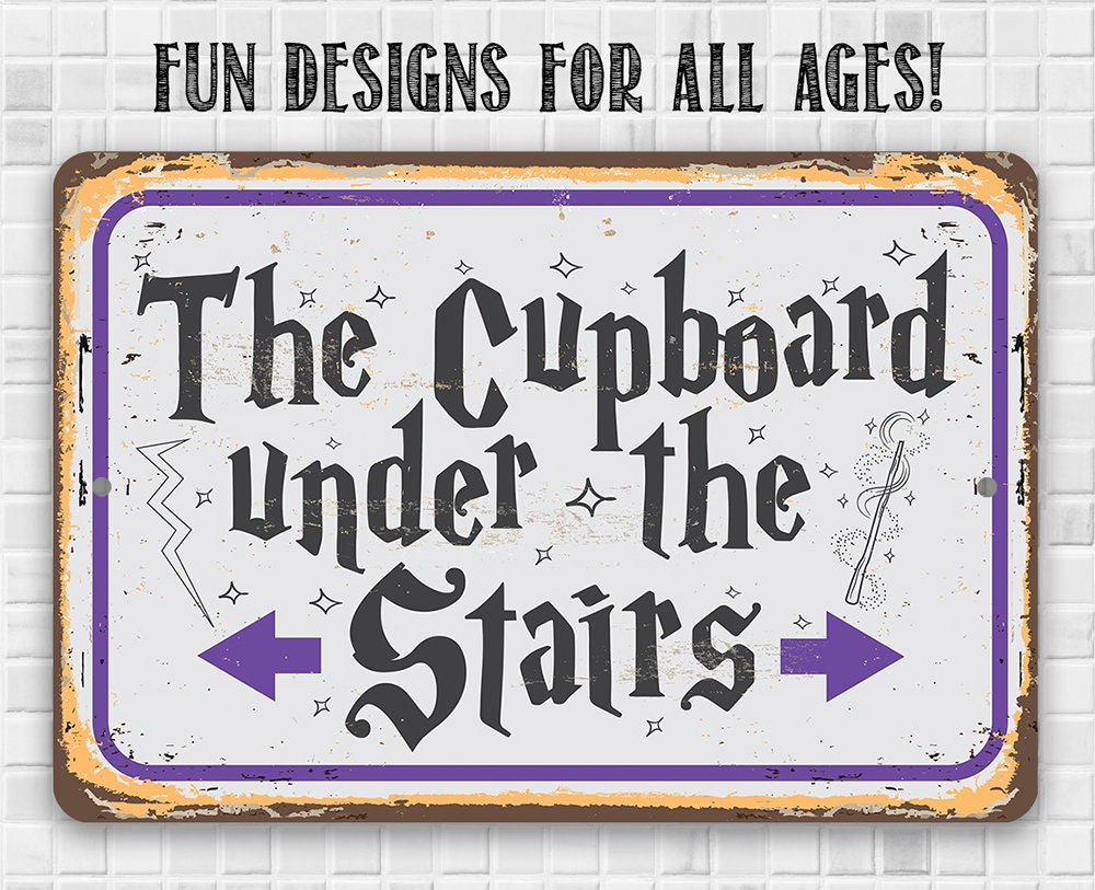 The Cupboard Under The Stairs - Metal Sign Metal Sign Lone Star Art 