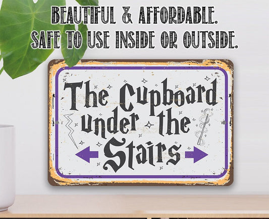 The Cupboard Under The Stairs - Metal Sign Metal Sign Lone Star Art