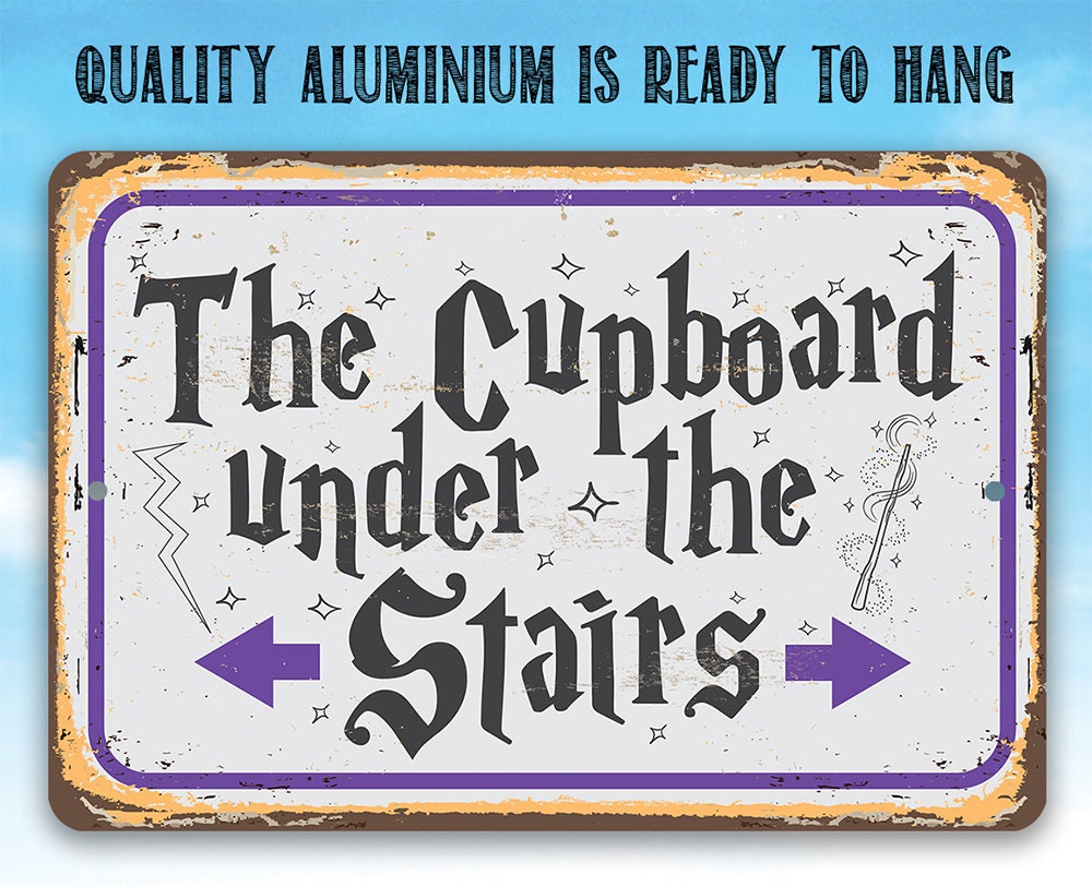 The Cupboard Under The Stairs - Metal Sign Metal Sign Lone Star Art 