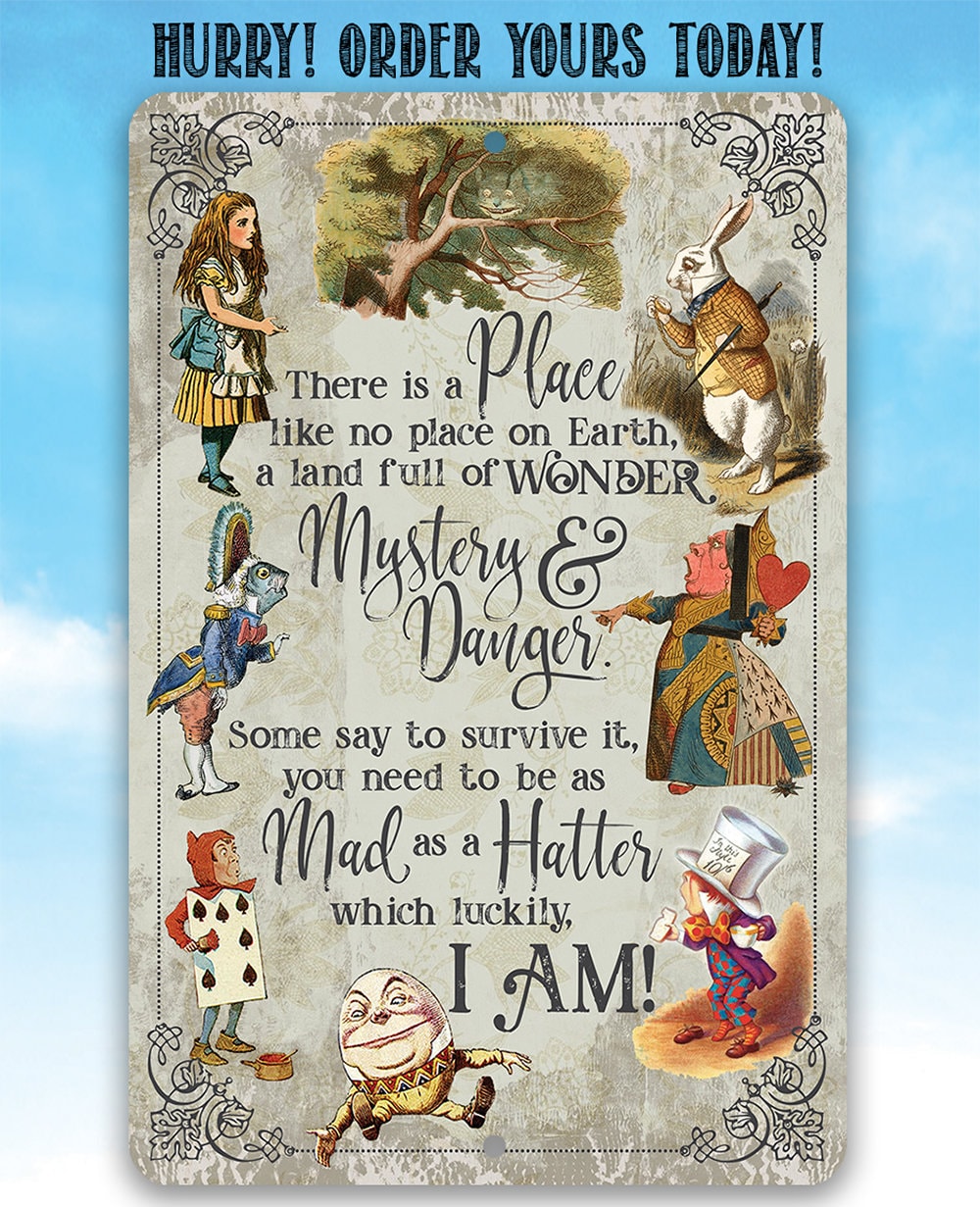 There Is A Place Like No Place On Earth - 8" x 12" or 12" x 18" Aluminum Tin Awesome Metal Poster Lone Star Art 
