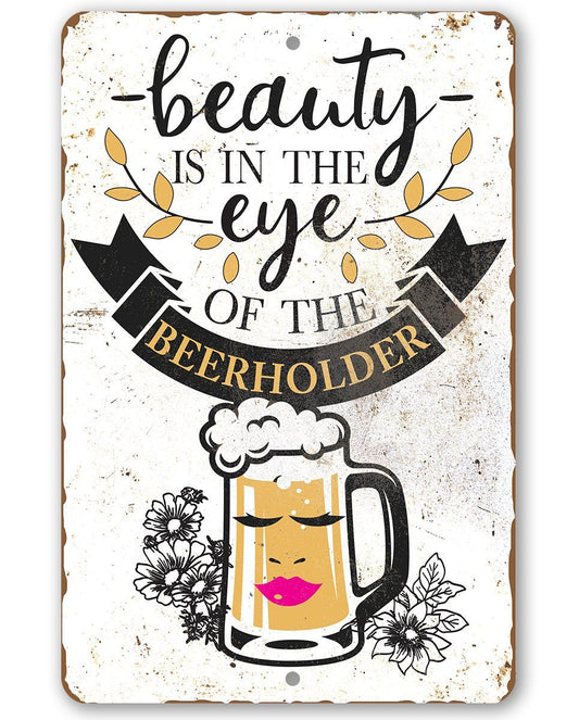 Beauty Beer Holder - Metal Sign | Lone Star Art.
