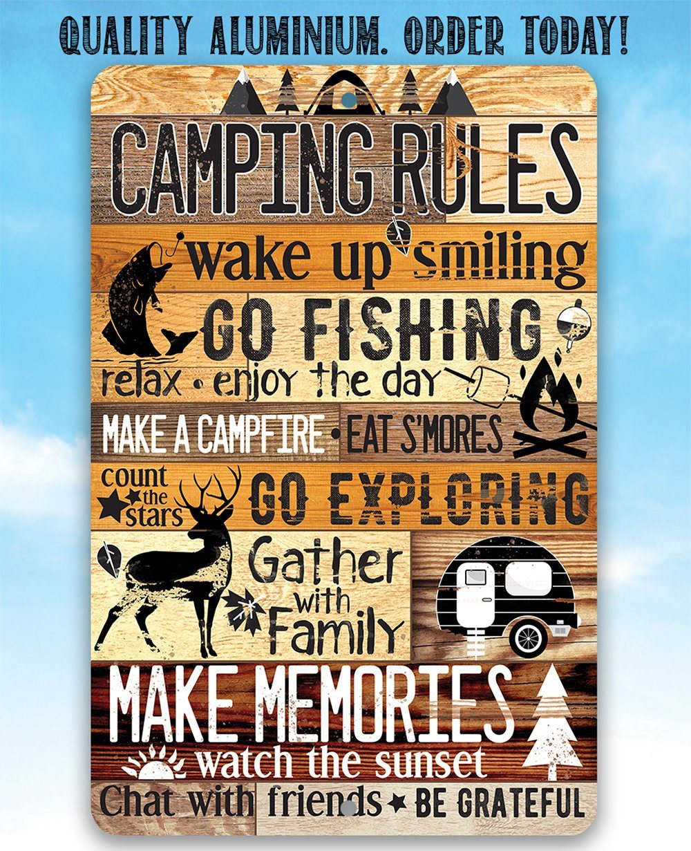 camp rules sign