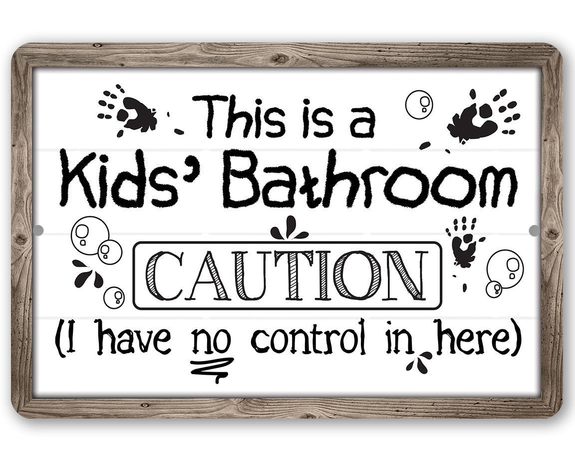 kids bathroom sign