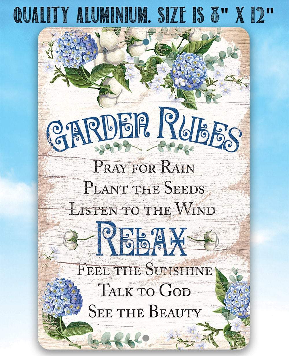 Plantsrules Sign Garden Rules - Metal Sign | Lone Star Art.