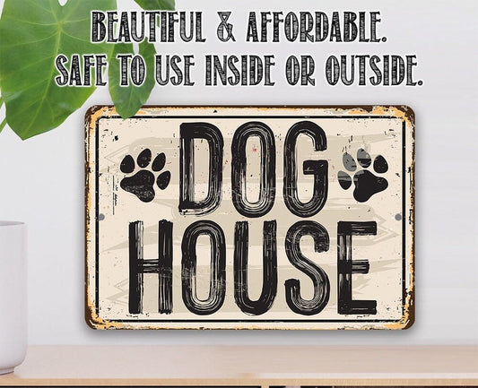 Tin - Metal Sign -Dog House - 8" x 12" or 12" x 18" Aluminum Tin Awesome Metal Poster Lone Star Art