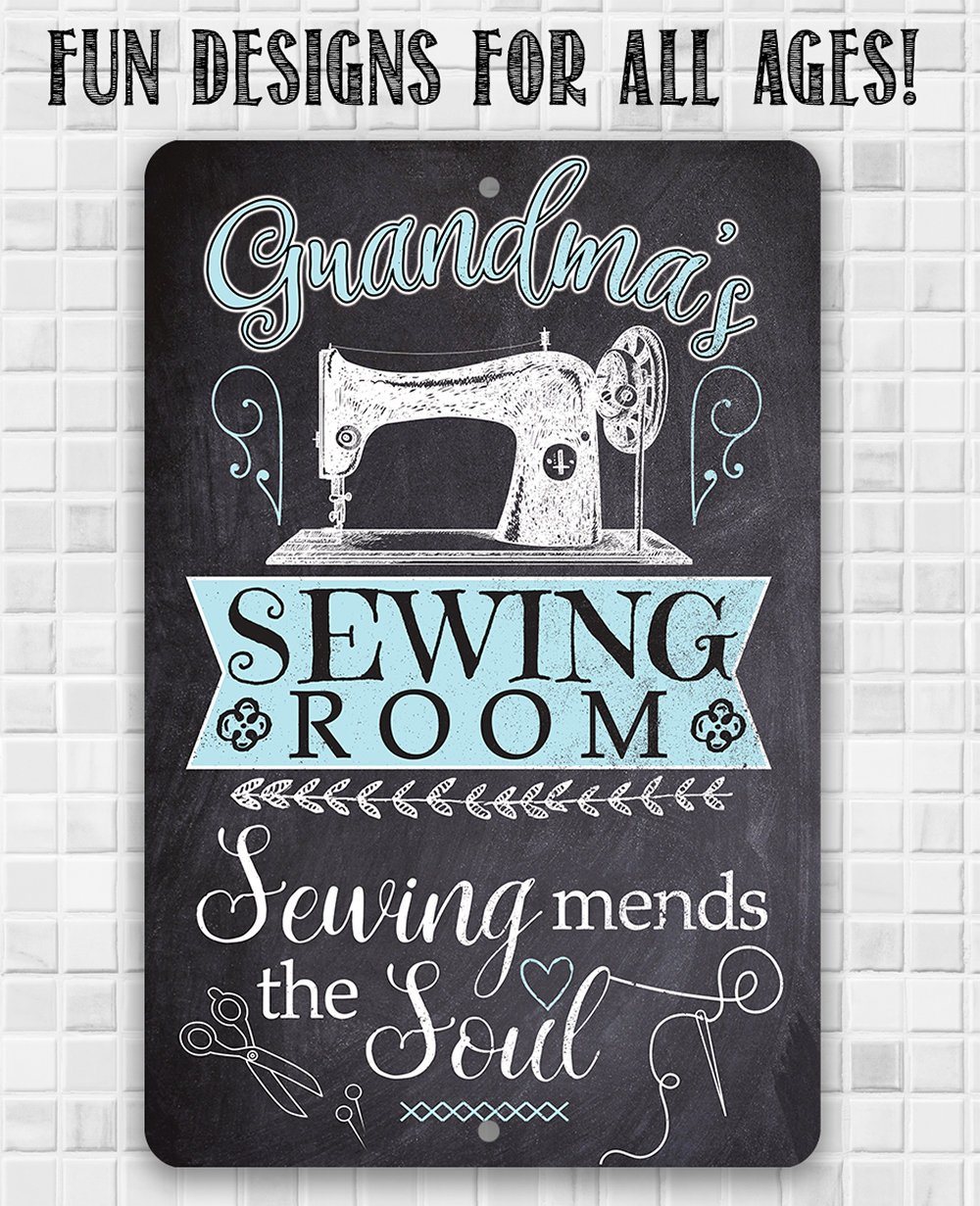 Grandma's Sewing Room - Metal Sign | Lone Star Art.