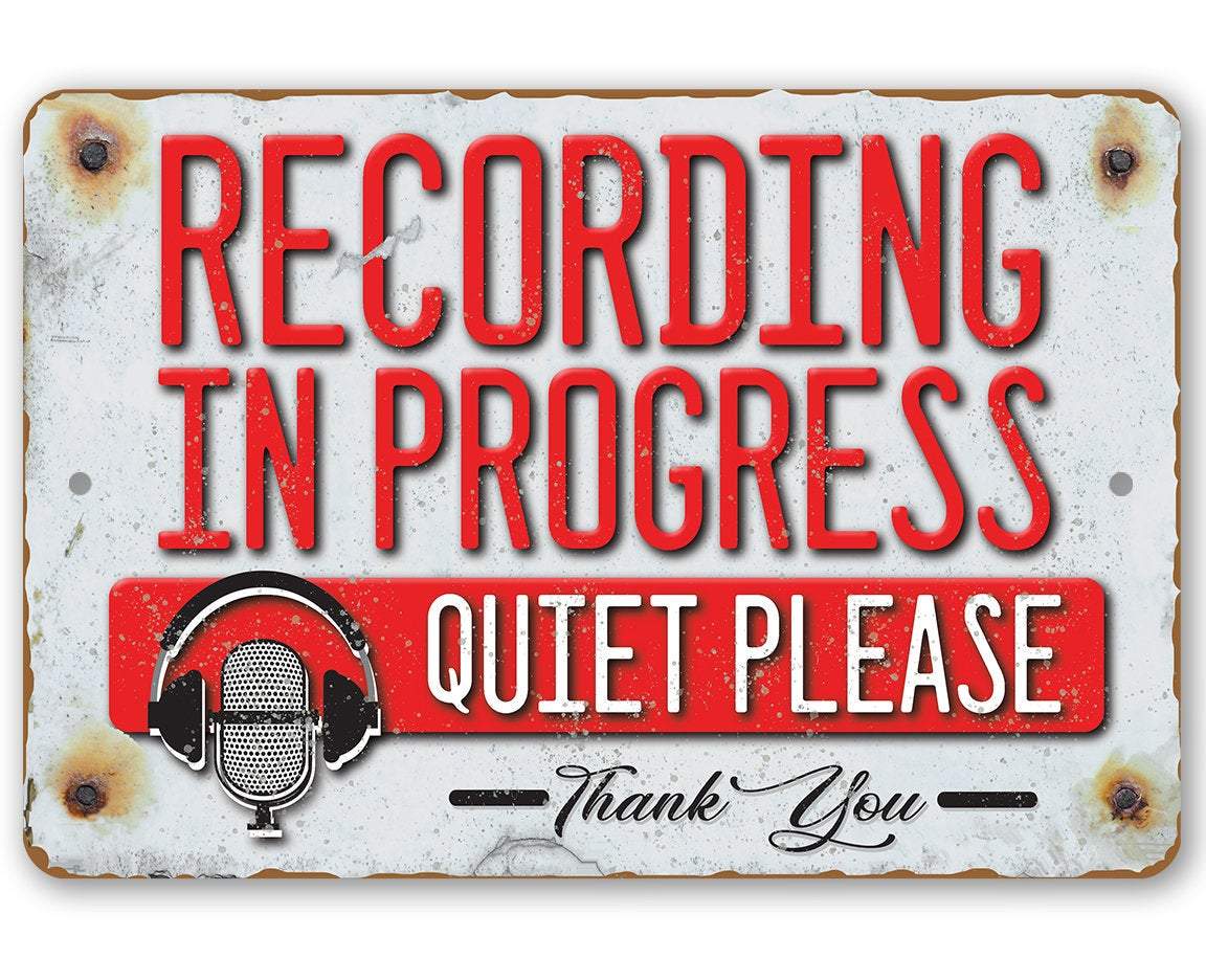 Quiet Recording Studio - Metal Sign | Lone Star Art.