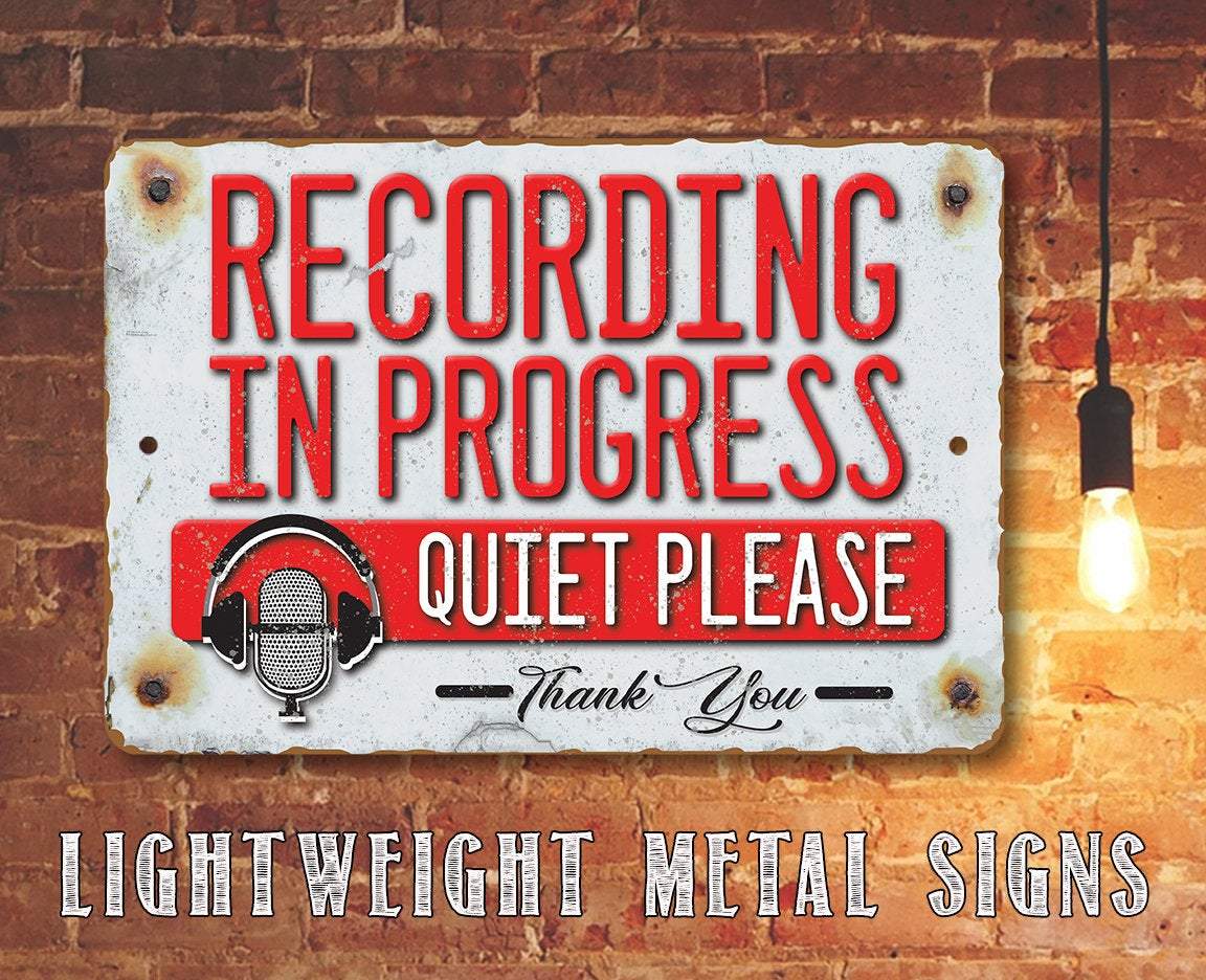 Quiet Recording Studio - Metal Sign | Lone Star Art.