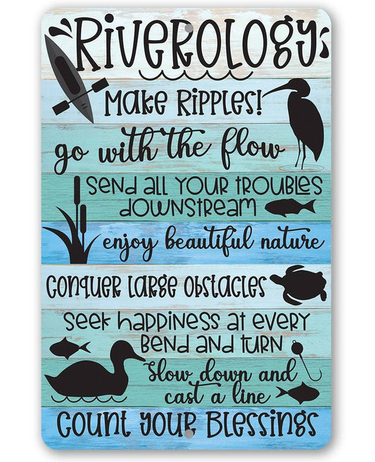 Riverology - Metal Sign | Lone Star Art.