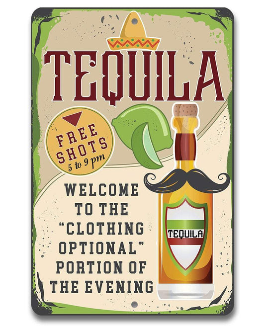 Tequila - Metal Sign | Lone Star Art.