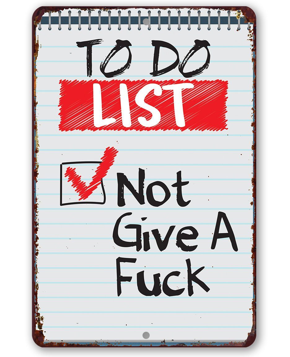 To Do List - Metal Sign | Lone Star Art.