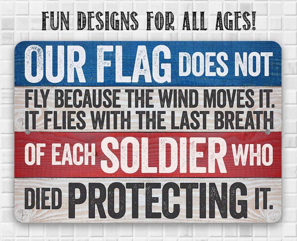 Our Flag Does Not Fly - Metal Sign | Lone Star Art.