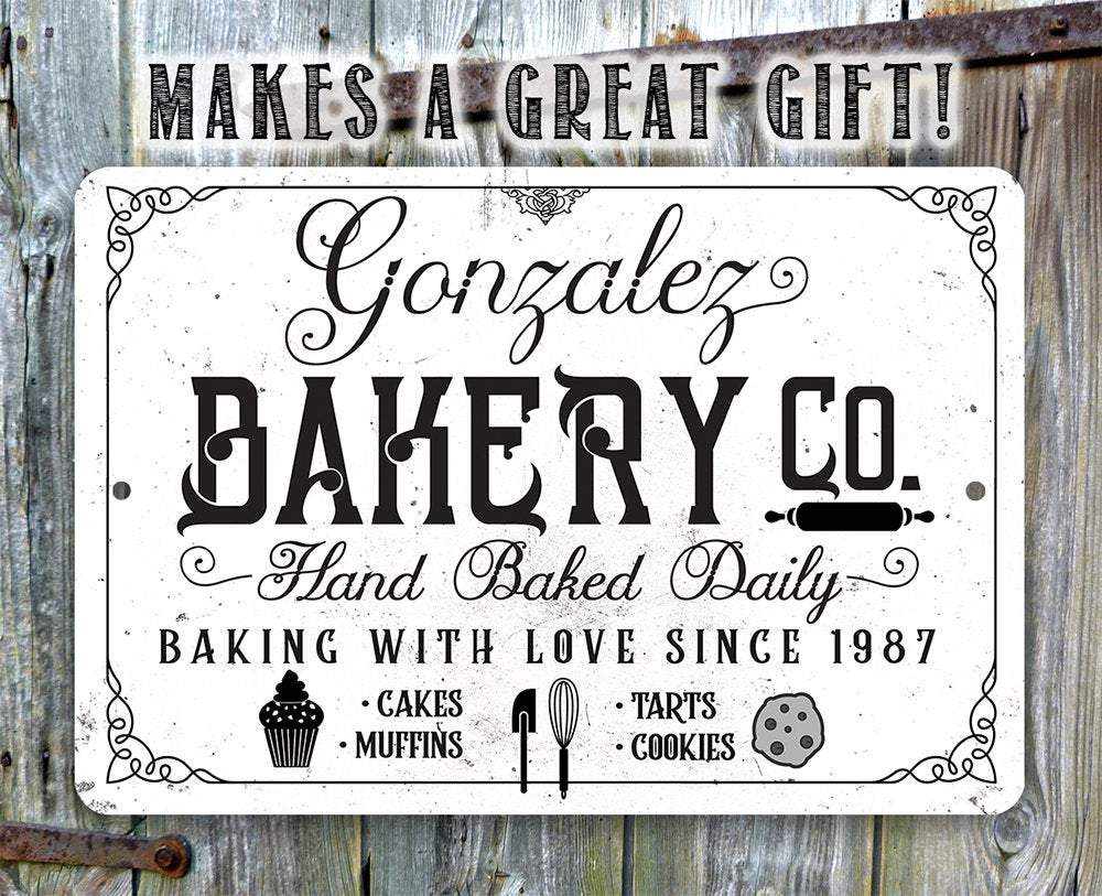 Personalized - Bakery Sign - Metal Sign | Lone Star Art.