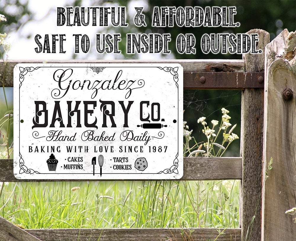 Personalized - Bakery Sign - Metal Sign | Lone Star Art.