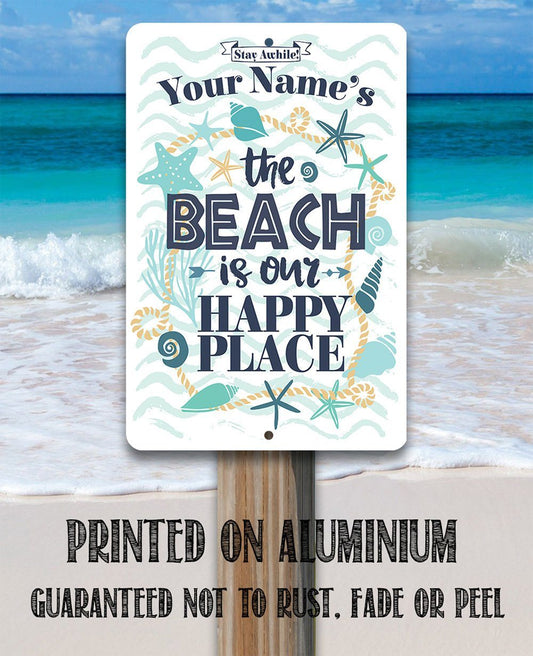Personalized - Beach House - Metal Sign | Lone Star Art.