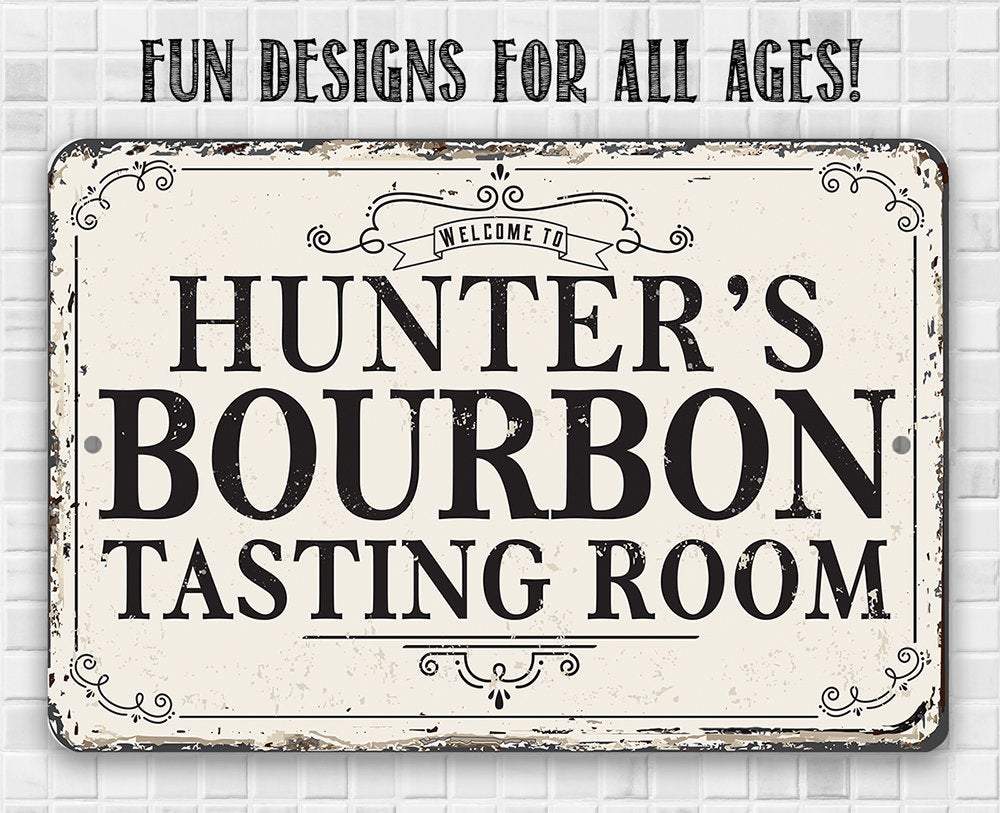 Personalized - Bourbon Tasting Room - Metal Sign | Lone Star Art.