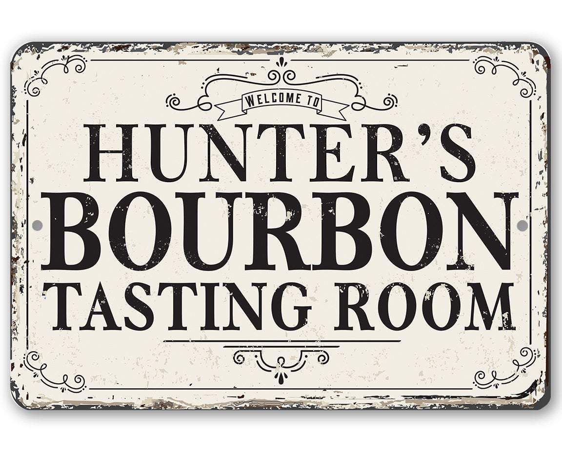 Personalized - Bourbon Tasting Room - Metal Sign | Lone Star Art.