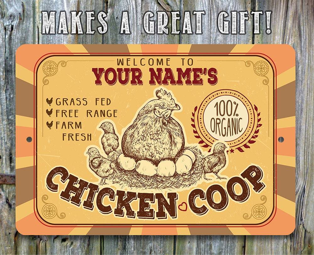 Personalized - Chicken Coop - Metal Sign | Lone Star Art.