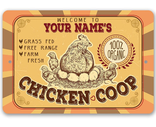Personalized - Chicken Coop - Metal Sign | Lone Star Art.
