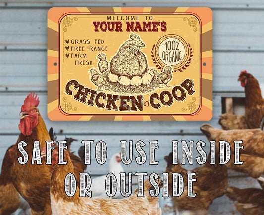 Personalized - Chicken Coop - Metal Sign | Lone Star Art.