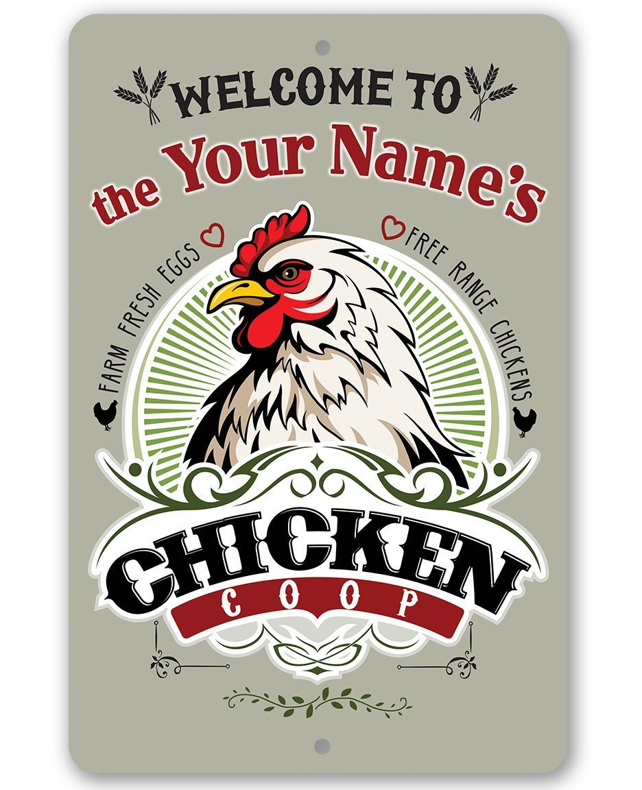 Chicken Pack. Sign Personalized - Chicken Coop - Metal Sign | Lone Star Art.