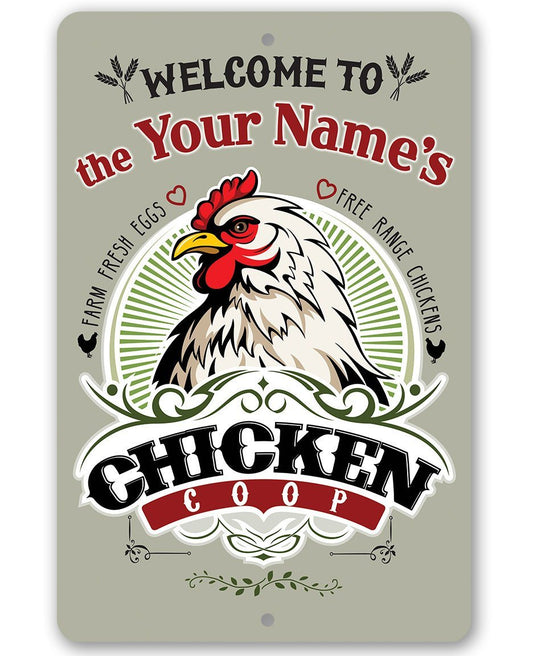 Personalized - Chicken Coop - Metal Sign | Lone Star Art.