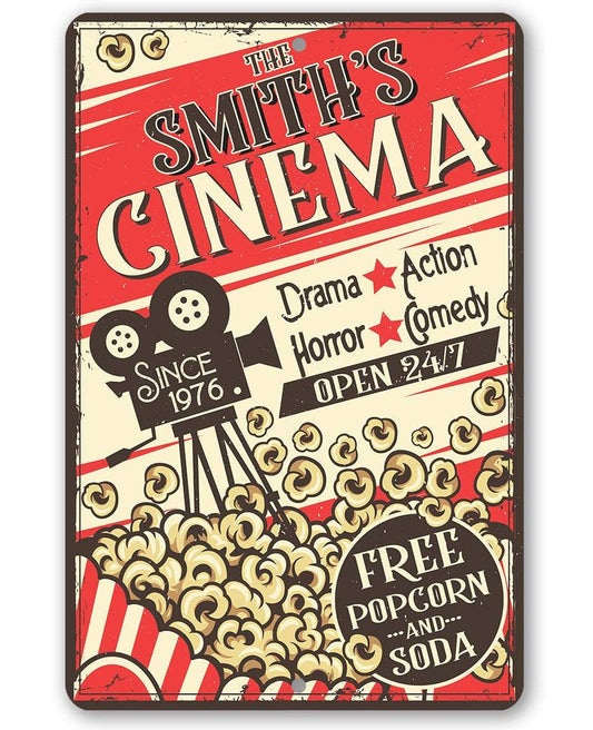 Personalized - Cinema Retro - Metal Sign | Lone Star Art.