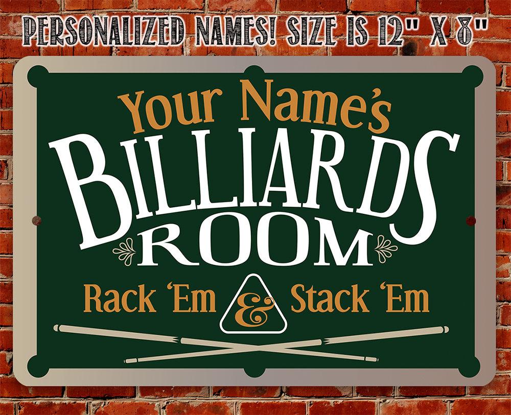 Personalized - Family Pool/Game Room - Metal Sign | Lone Star Art.