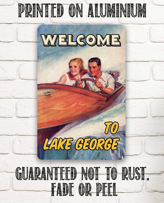 Personalized - Fast Boat Vintage - Metal Sign | Lone Star Art.