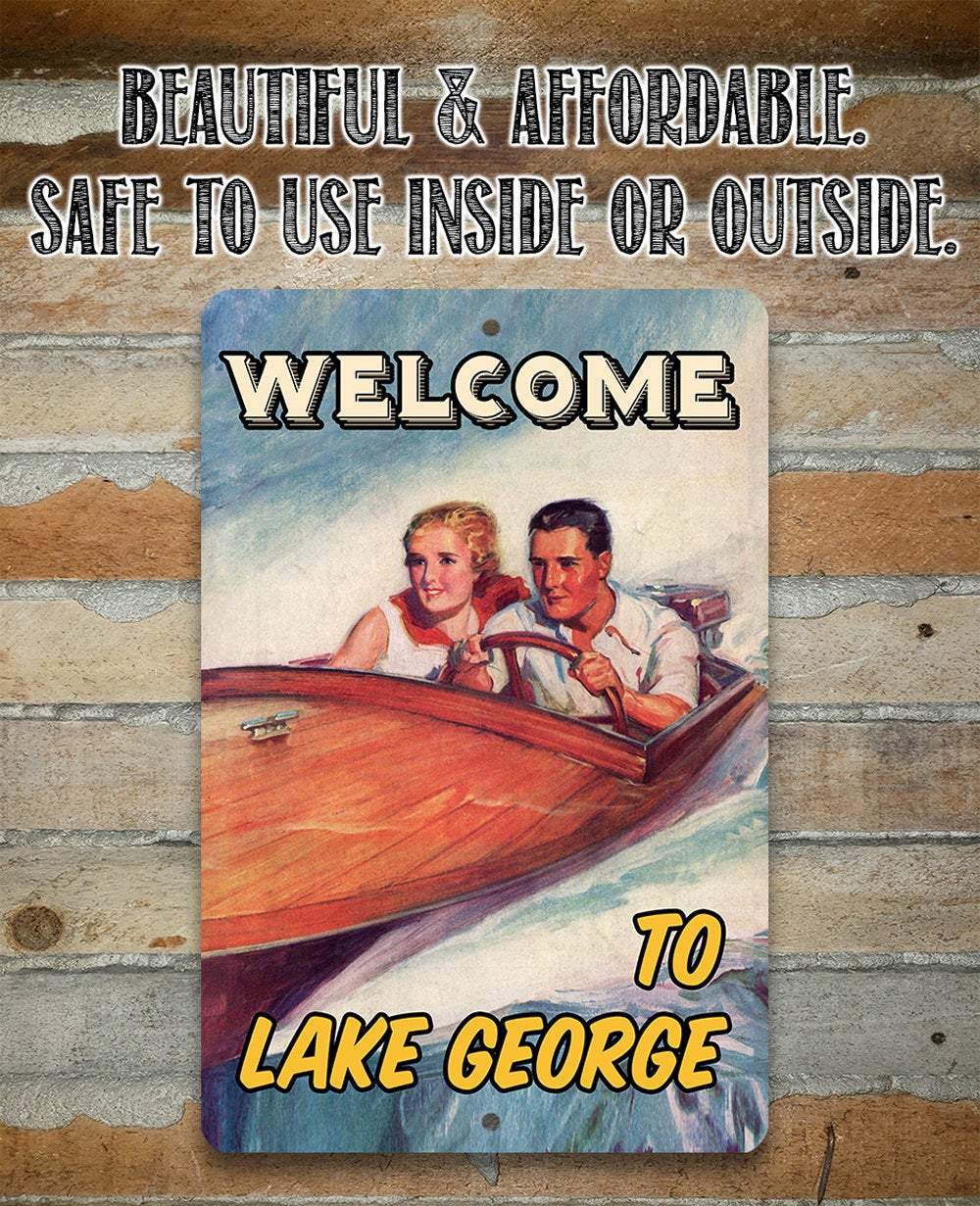 Personalized - Fast Boat Vintage - Metal Sign | Lone Star Art.