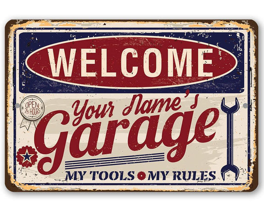 Personalized - Garage - Metal Sign | Lone Star Art.
