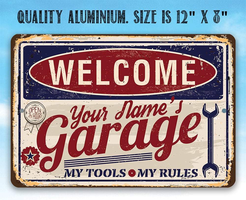 Personalized - Garage - Metal Sign | Lone Star Art.